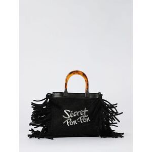 Secret Pon-Pon Handbag Woman Black